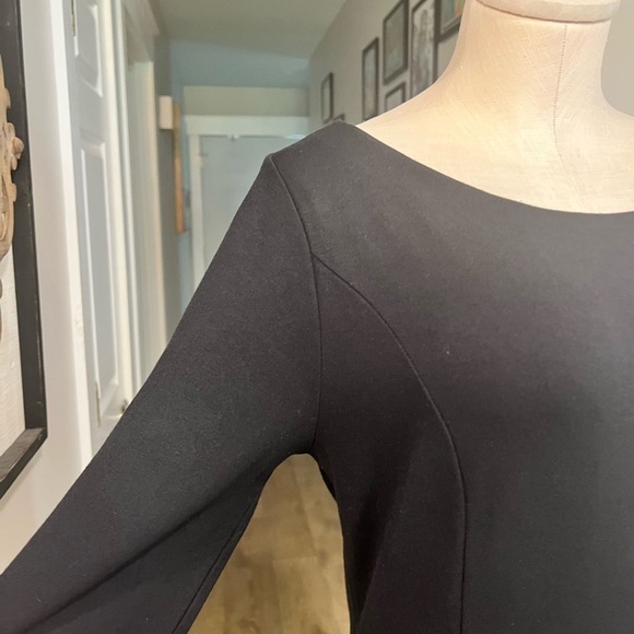 BODEN black shift dress with circles appliqué in tows around the hemline - Picture 12 of 14